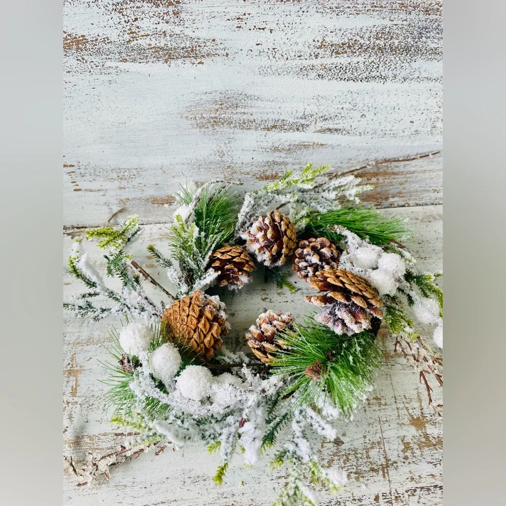 *Flocked Berry Pine Wreath